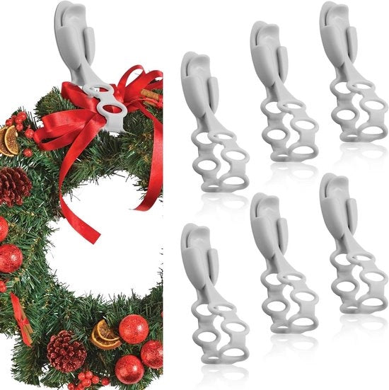 Decorazioni per legna da ardere - 6 pezzi - Hanger per legna da ardere riciclabile - Hanger regolabile - Supporto per guirlanda - Decorazione per camino a vetriroso