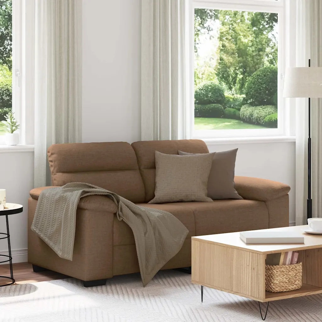 Divano a 2 Posti-Sofa 2 Posti Marrone 120 cm in Tessuto 946990