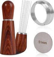 Set di accessori per espresso 51mm – Doseggiatore + Schermo per puck + Distributore di miscela – Acciaio inossidabile 316