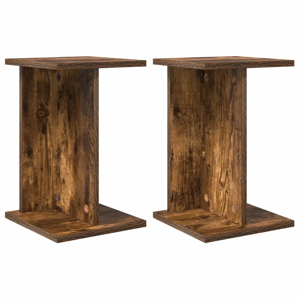 Supporto per piante 2 pcs Quercia Affumicata 899683