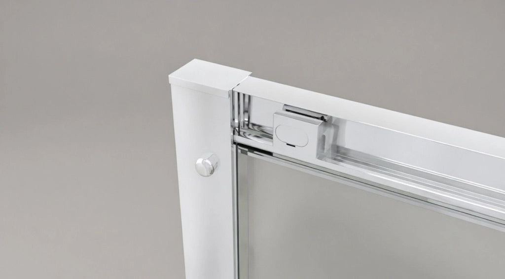 Box doccia a nicchia 155 cm porta scorrevole apertura laterale H195 cm ALBA Cromato