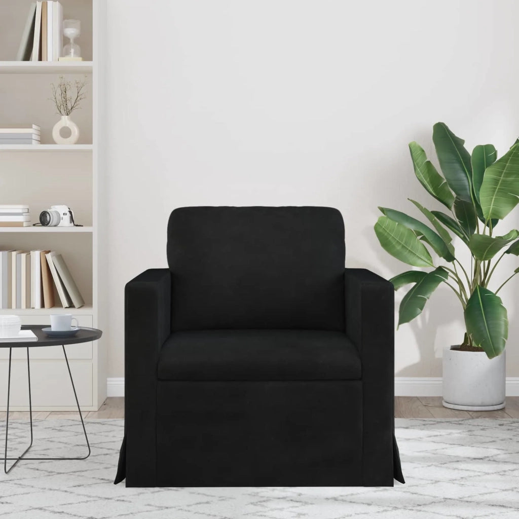 Divano Nero 78 x 78 x 80 cm Velluto
