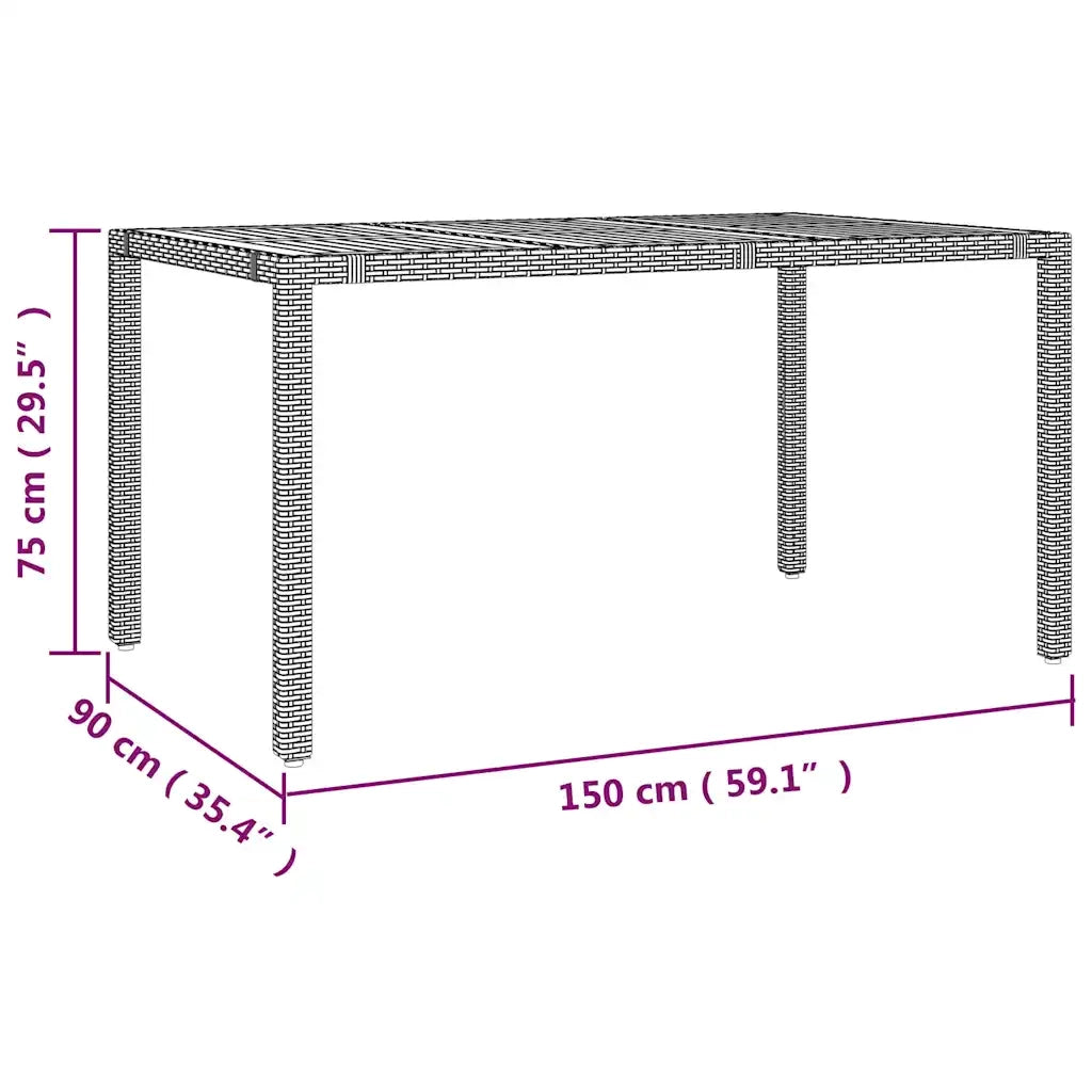 Set Bistrò da Giardino 5 pz con Cuscini in Polyrattan Grigio 3277022