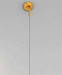 APPLIQUE OTTONE SAT. 1 LUCE PICCOLA VETRO RAME 1155OS-A-RA