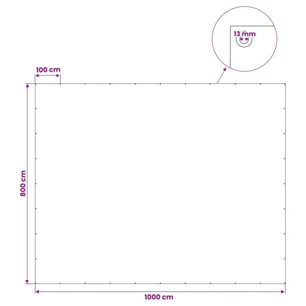 Telo con Occhielli Grigio Antracite 8 x 10 m 90 gsm PE 42039445