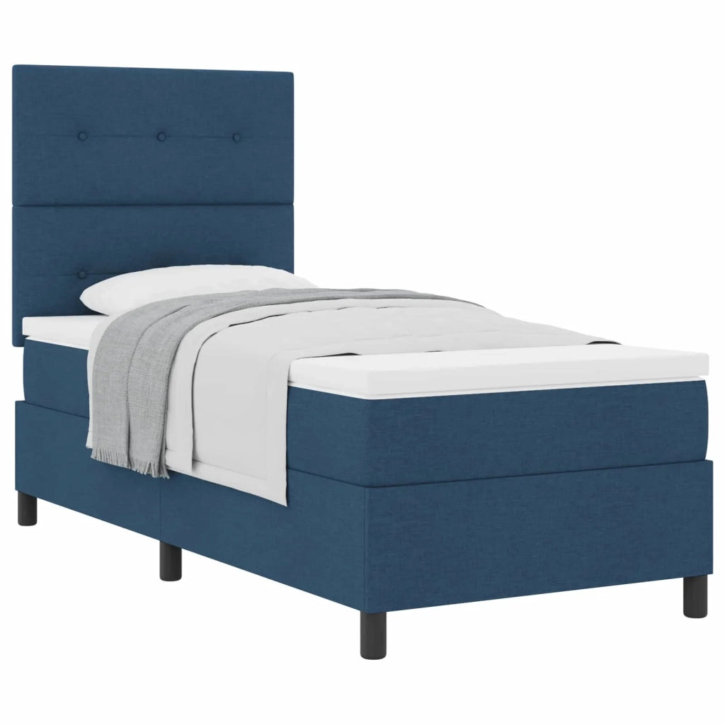 Letto a molle con materasso Blu 80 x 200 cm Tessuto 3339349