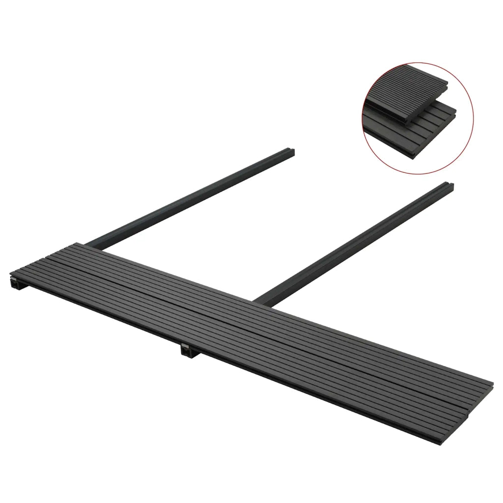 Tavola da decking 32 pcs Nero WPC 3444770