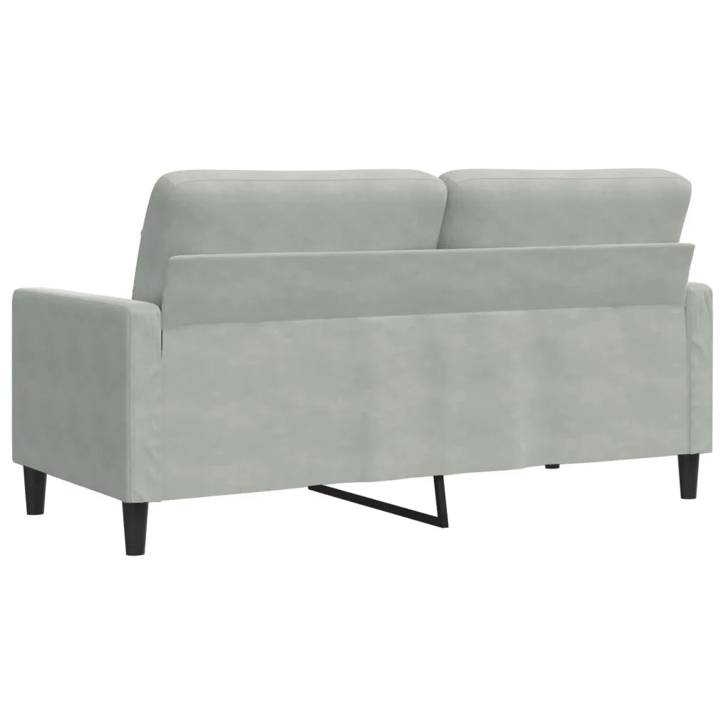 Divano a 2 Posti-Sofa 2 Posti Grigio Chiaro 140 cm in Velluto 354525