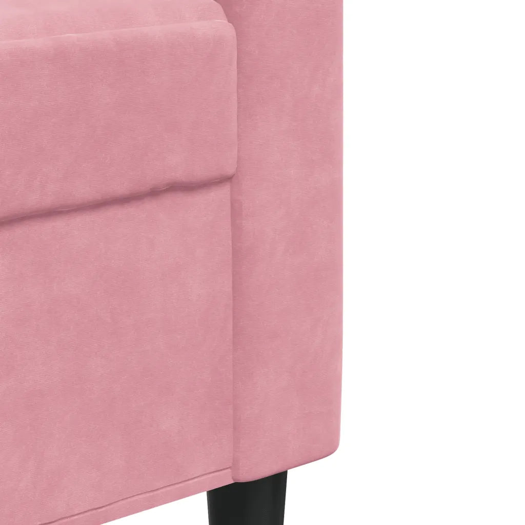 Set di Divani 4 pz con Cuscini e Rinforzi rosa in Velluto 3278464