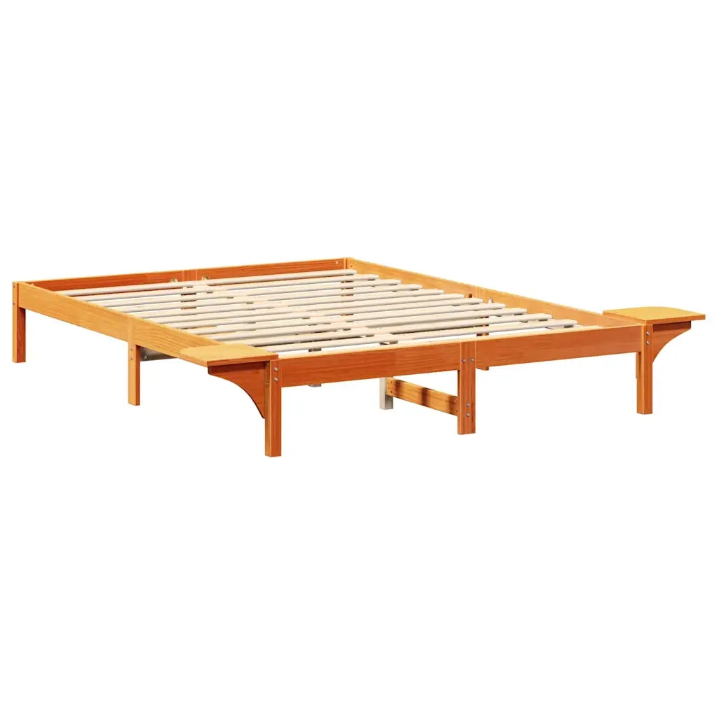 Struttura del letto Marrone cerato 150 x 200 cm Pino massello 873186