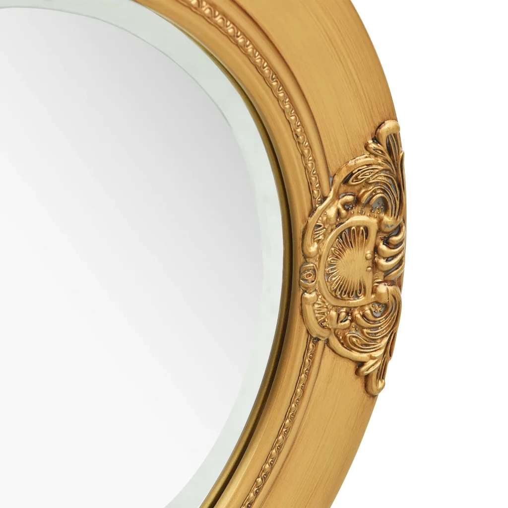 Specchio da Parete Stile Barocco 50 cm Oro 320345