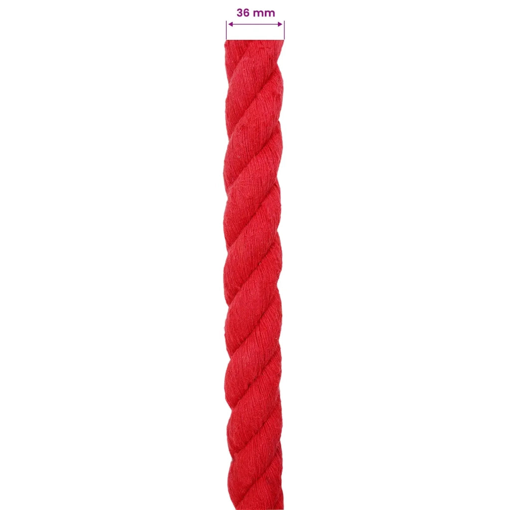 Corda | Fune Rosso 3,6 x 3,6 x 1000 cm Cotone