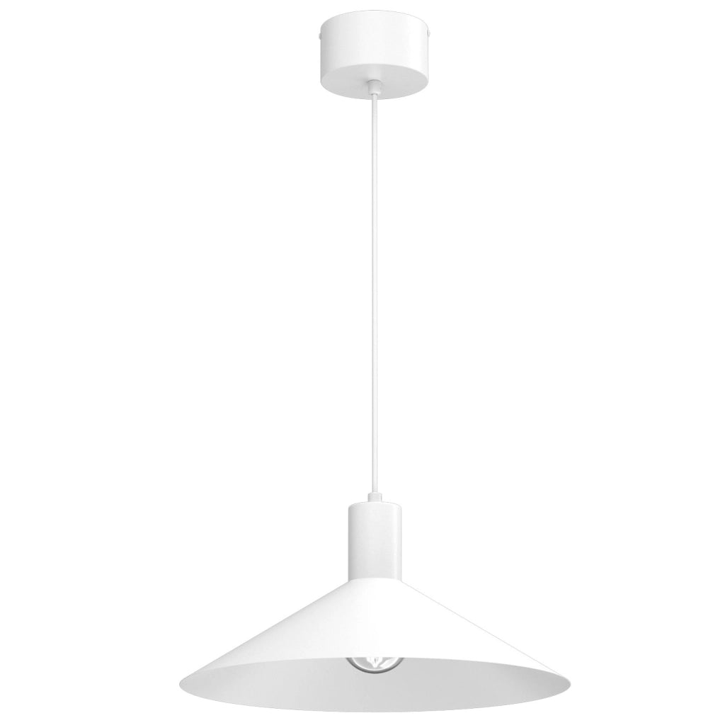 Lampada sospesa Nox bianca cono 1xE27 Luminex