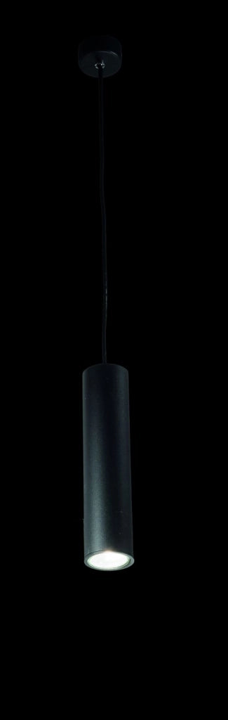 SOSPENSIONE FILO PICCOLA NERO  H.25CM D.5,5CM 1 LUCE ATTACCO GU10