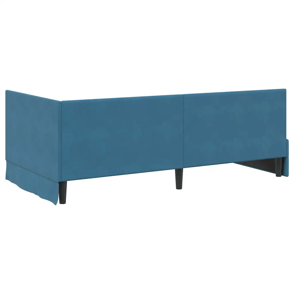Cornice del letto ad angolo Blu 90 cm x 190 cm Velluto 42016377