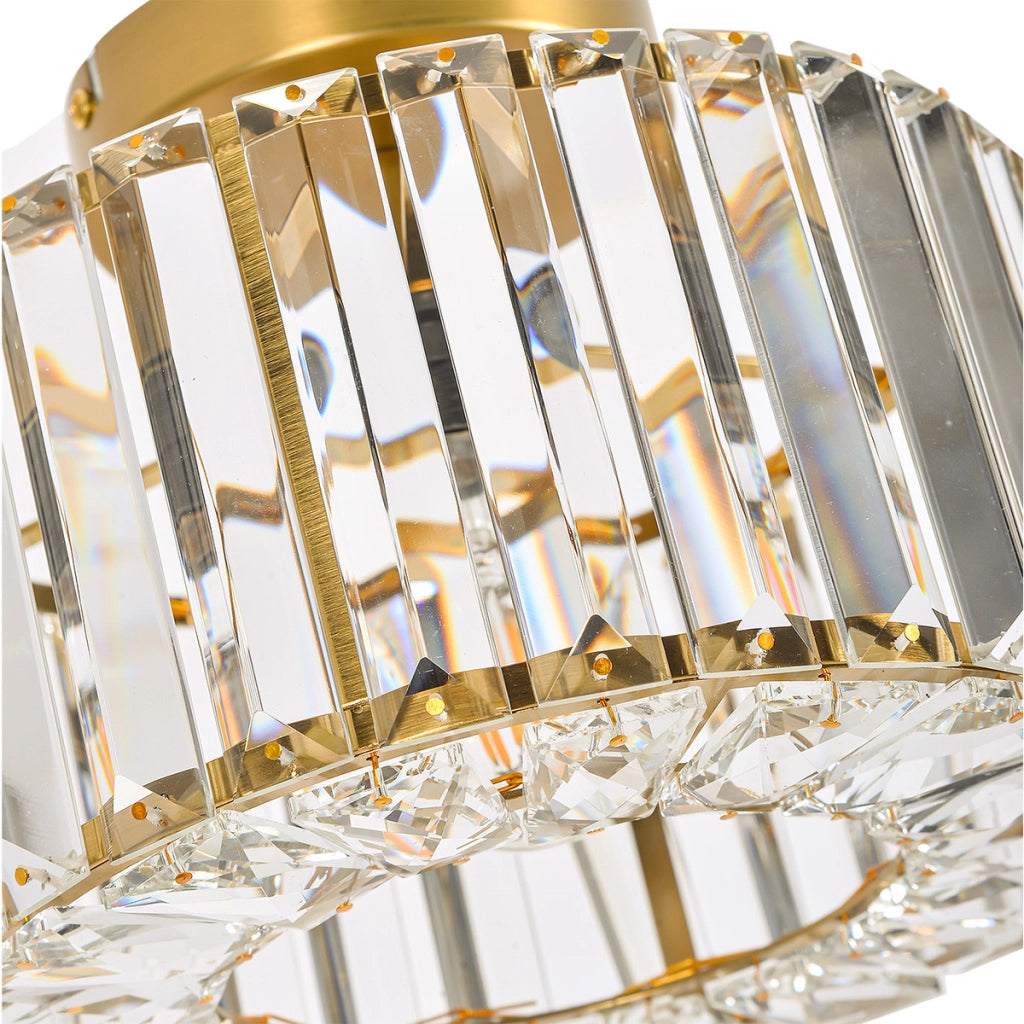 Plafoniera Galactico oro cristallo 24,5cm E27 Prestige