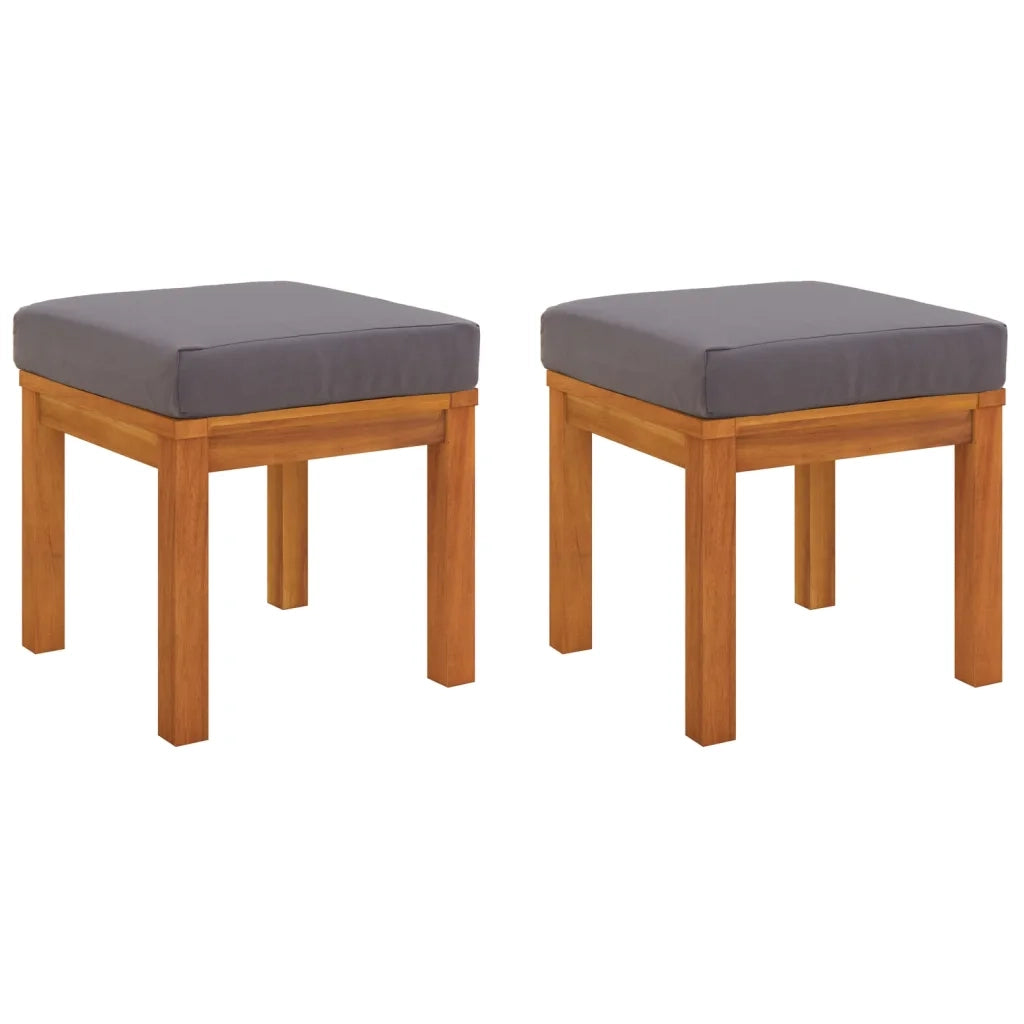 Set da Pranzo da Giardino 3pz con Cuscini Legno Massello Acacia 319722
