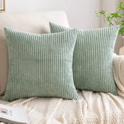 Copricuscino per divano in microfibra 45 x 45 cm verde chiaro per salotto e camera da letto