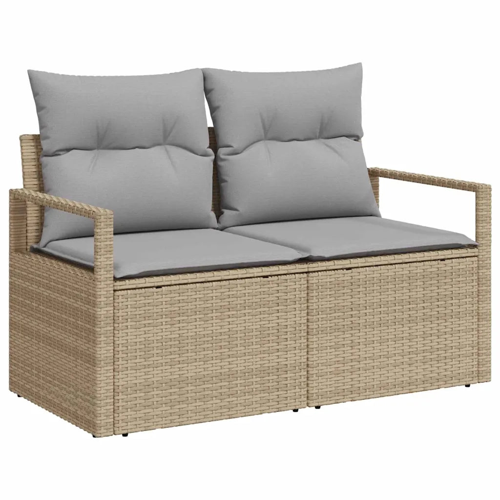 Set di divani con cuscino 6 pcs Beige polyrattan 3346520