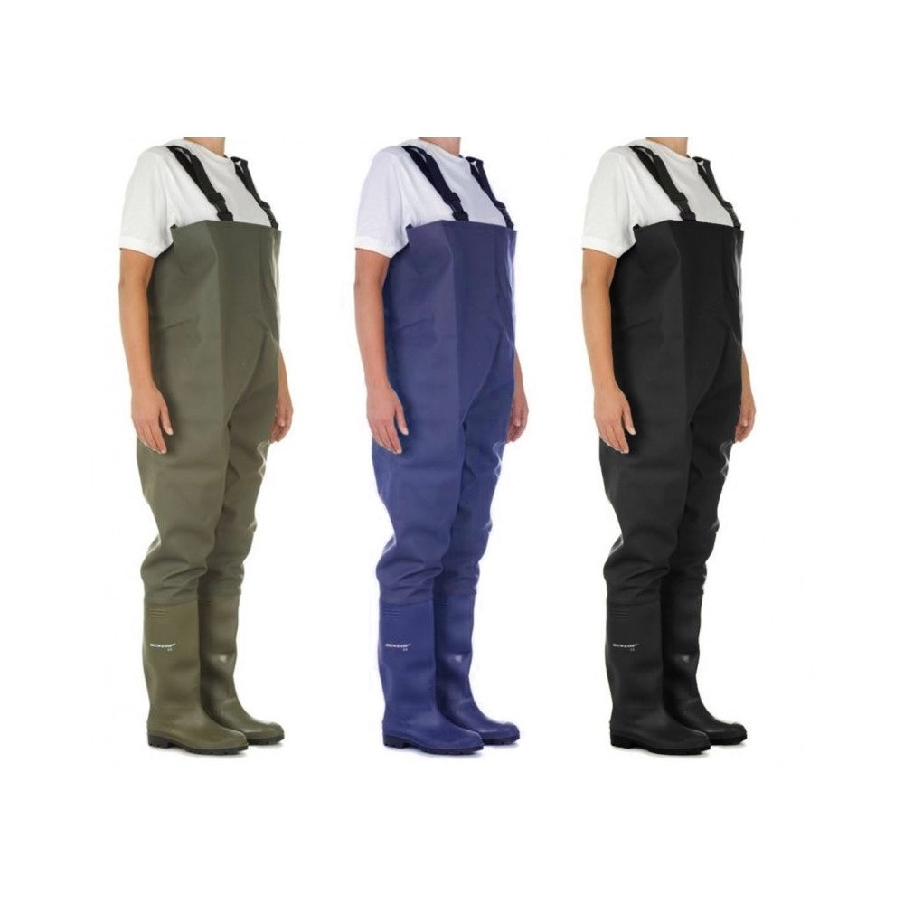 Trade Shop - Scafandro Da Pesca Stivali Coscia Tuta Waders Caccia Agricoltura Impermeabile -    42