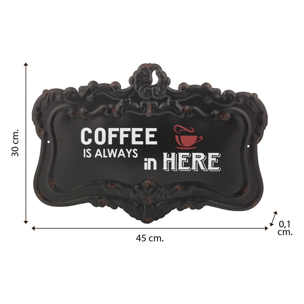 Piatto decorativo in metallo 30x45x1h