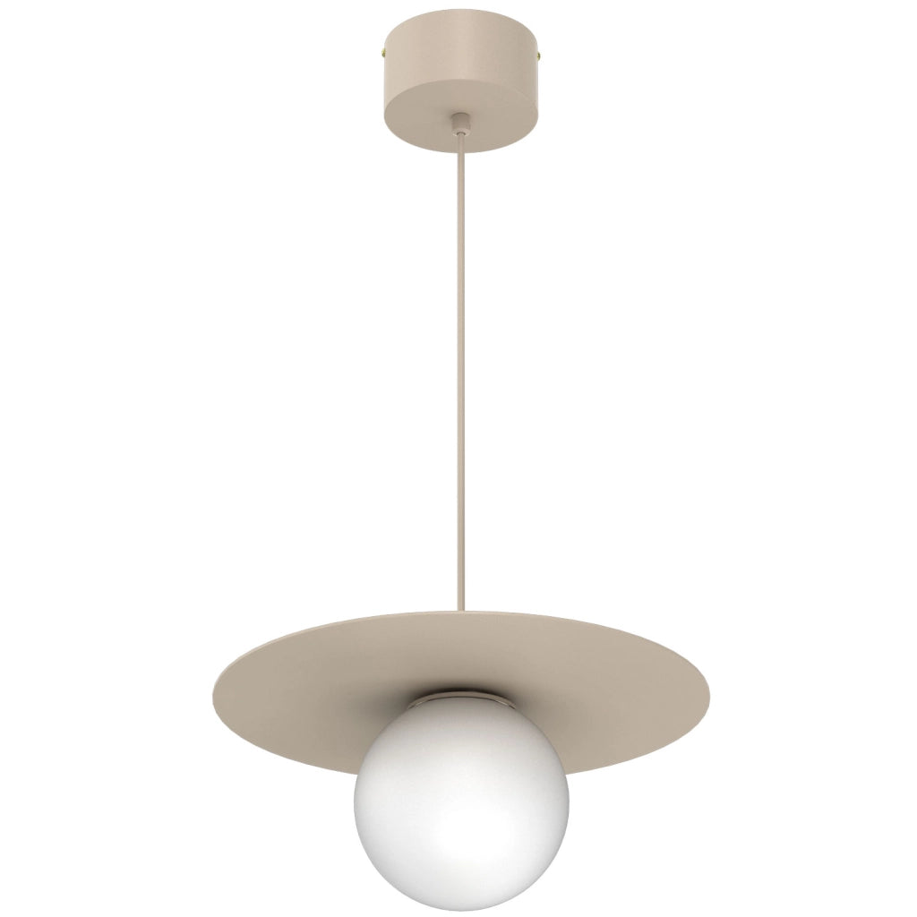 Lampada a sospensione sferica Flat 1xE27 beige Luminex
