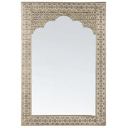 Specchio da Muro Rettangolare Cornice Dorata 60 x 95 cm Decorazione Orientale