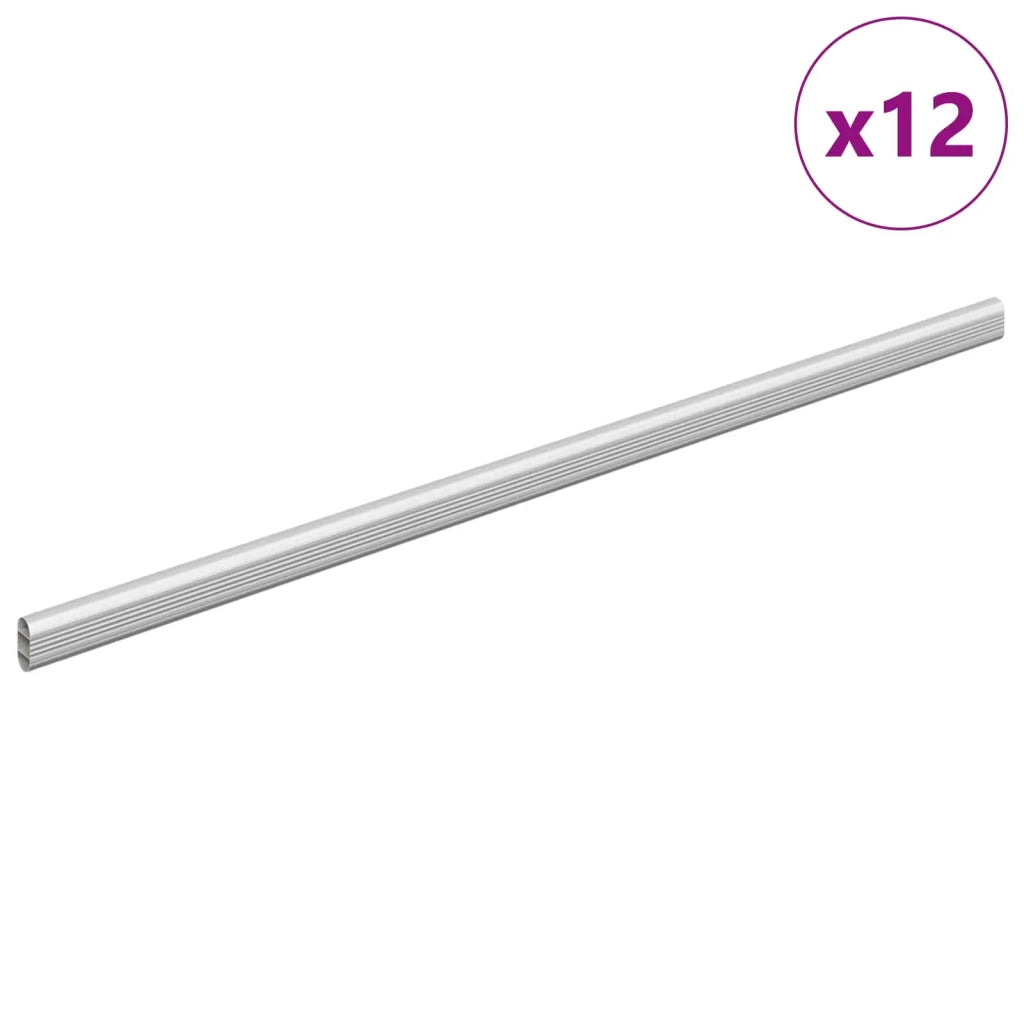 Asta per armadio 12 pcs Argento 664 x 15 x 29 mm 864890