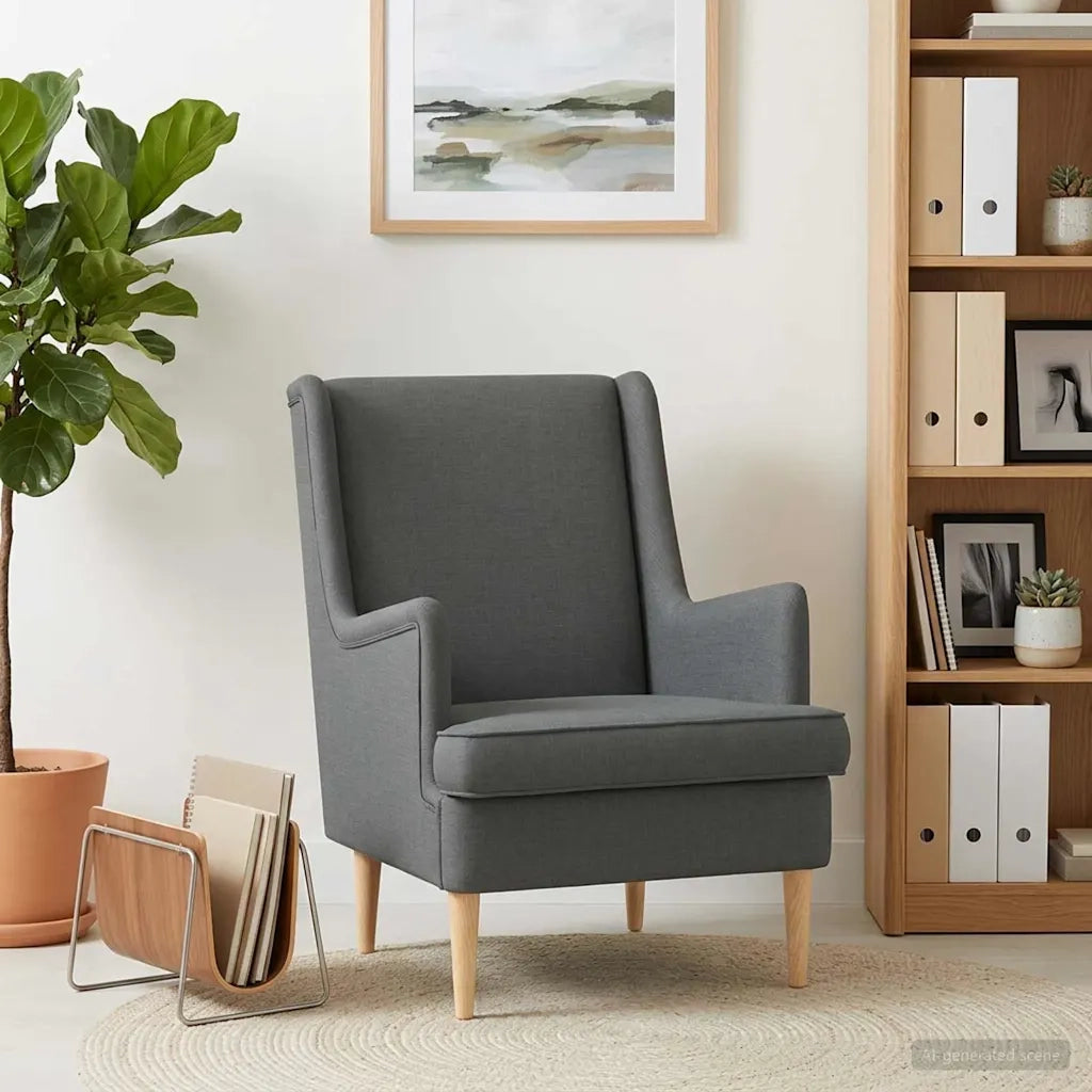 Poltrona Grigio Scuro Tessuto 42029949