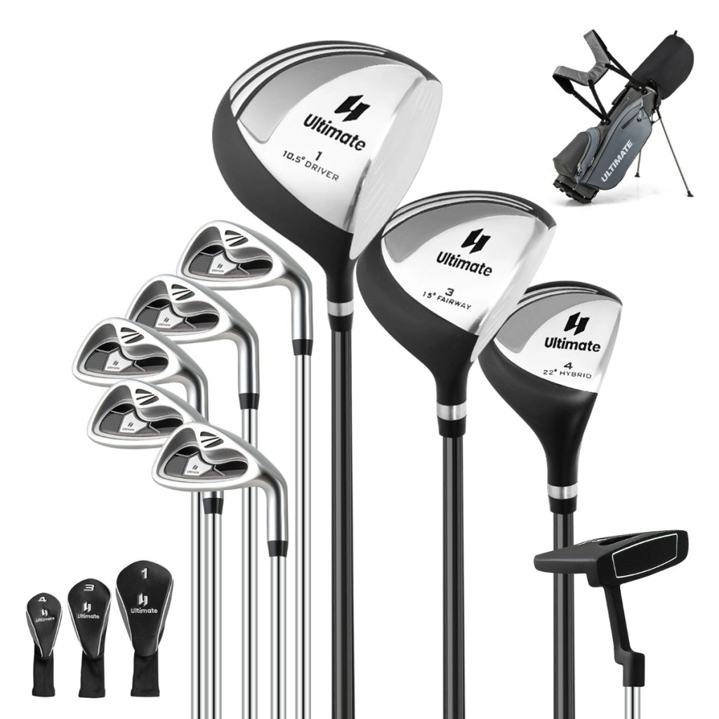 Set con 9 mazze da golf per uomini, Set completo da golf regalo perfetto per golfisti Grigio