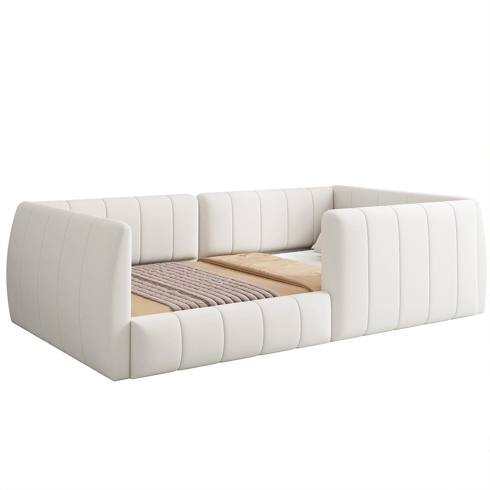 Letto Imbottito con Sponda ¨C Xylo ¨C Beige 90x200