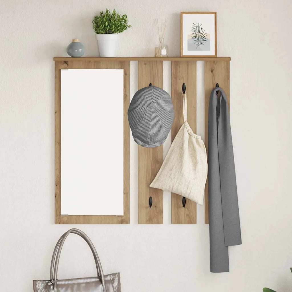 Appendiabiti a muro rovere artigianale 84 x 10 x 80 cm CFW3294394