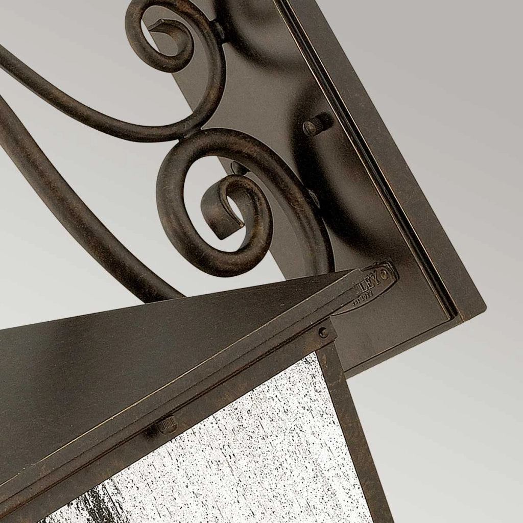 Applique esterna rétro bronzo reale E14 60W Trellis