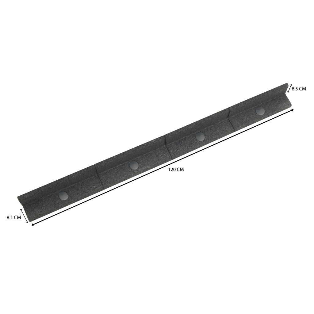 Bordura Flessibile da Giardino 36 x 1,2 m Grigio con Martello in Gomma