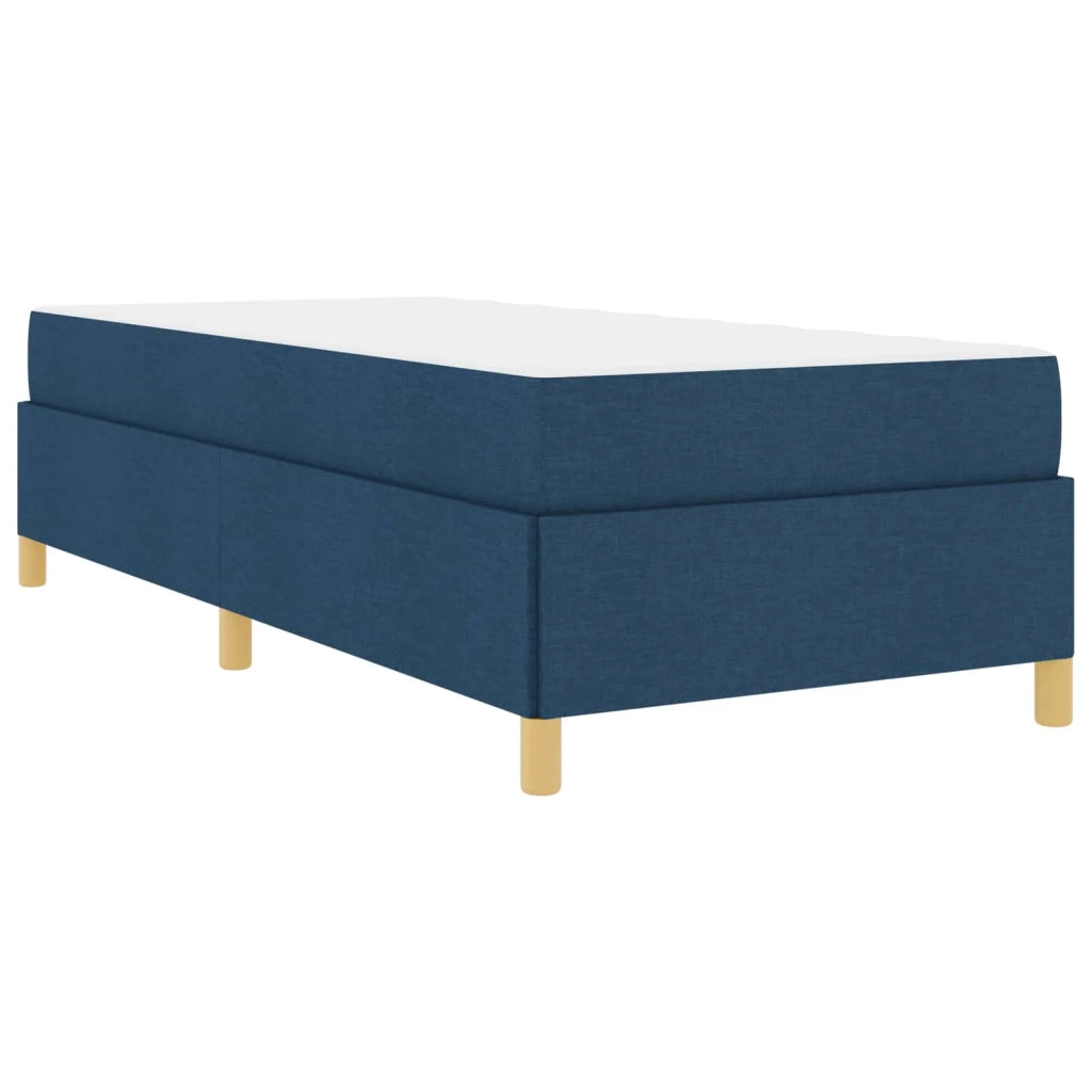 Struttura del letto con materasso Blu 100 x 200 cm Tessuto