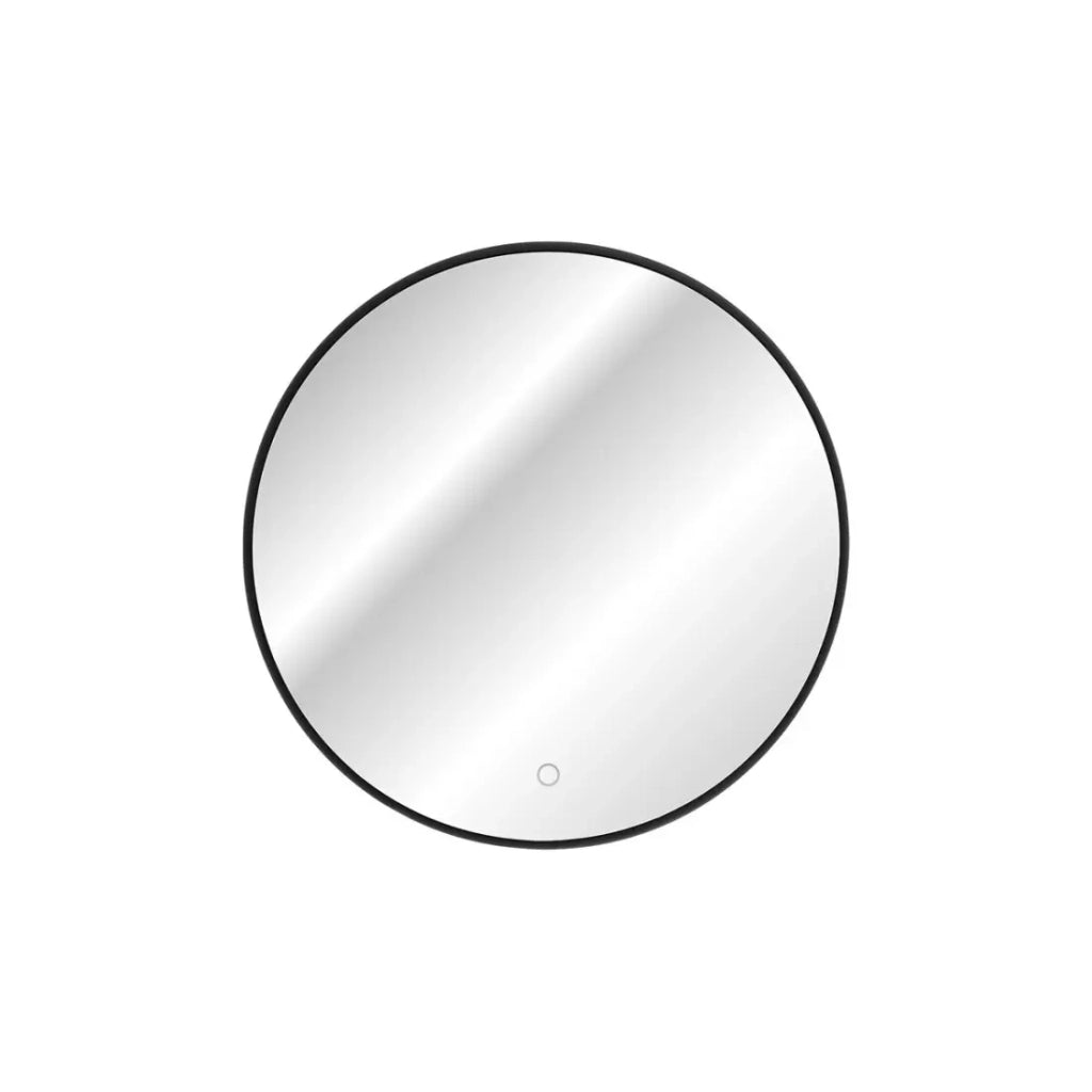 Specchio bagno LED rotondo nero 80x80 cm design