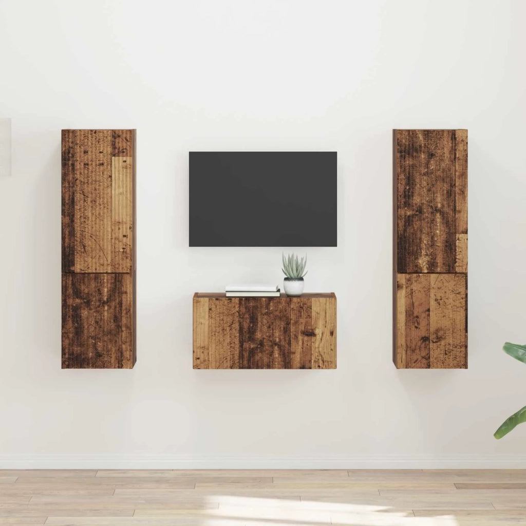 Set mobile TV 5 pcs Legno vecchio Legno multistrato 3409103