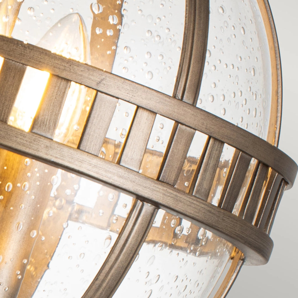 Lampada da esterno a colonna Halleron bronzo E14 IP44