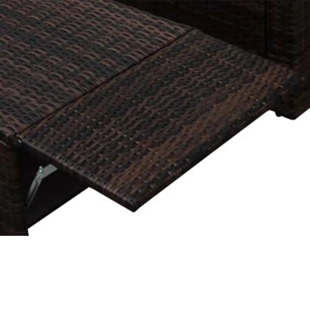 Set Divani da Giardino 2 pz con Cuscini in Polyrattan Marrone 42733