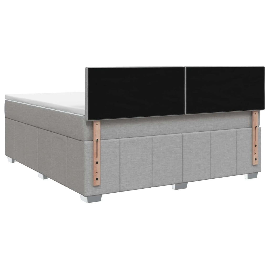 Letto box spring con materasso Grigio Chiaro 140 x 190 cm 3452670