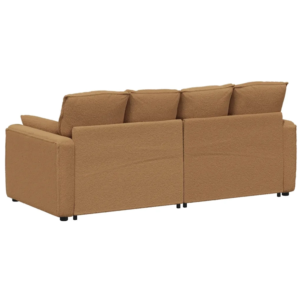 Divano Modulare con Cuscini Beige 3321146