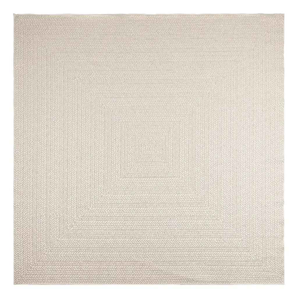 Tappeto ZIZUR Crema 240x240 cm Aspetto Iuta Interni ed Esterni 4010369