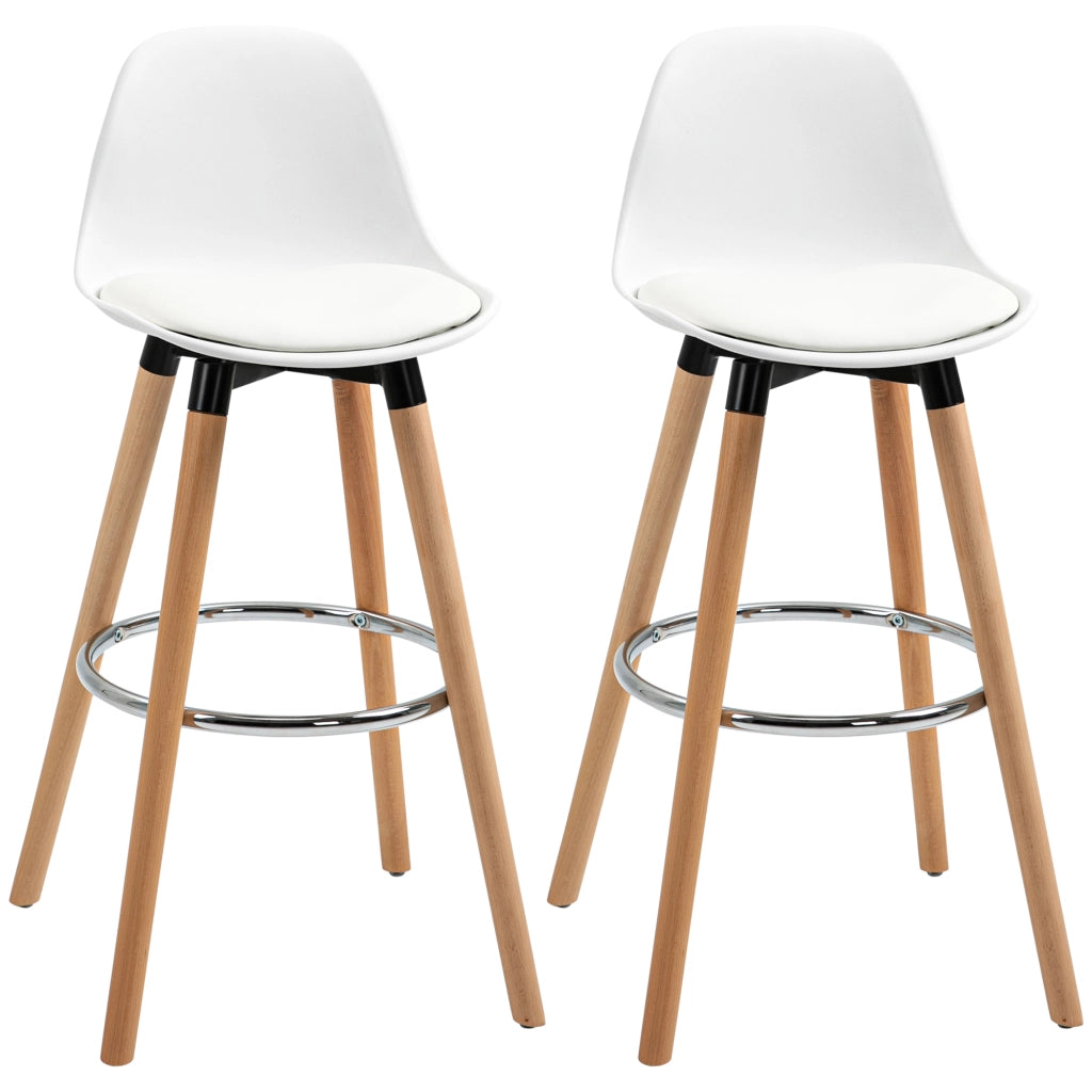 Sgabelli da Bar ¨C zephmum ¨C Bianco 43x43x91 cm