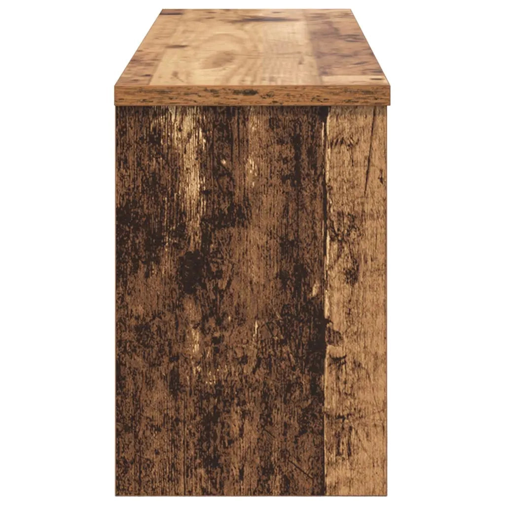 Appendiabiti a muro con porta Legno vecchio 80 x 20 x 30 cm 874345