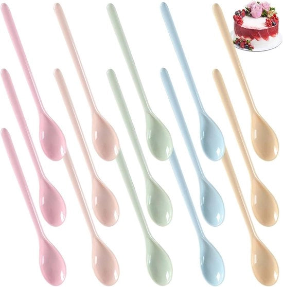 Esetti in plastica riciclabili da 15 pezzi in diverse colori per dessert e tè
