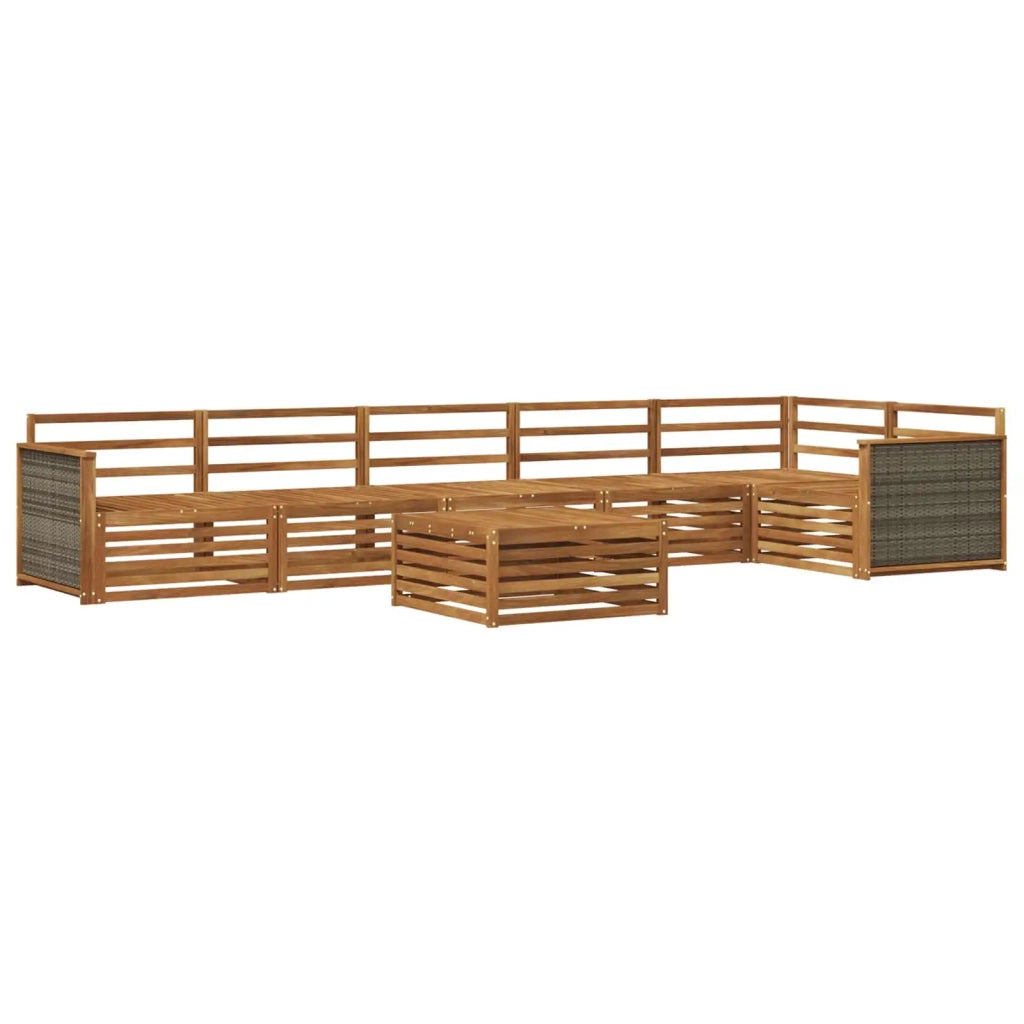 Set di divani da esterno 7 pcs Naturale 3383437