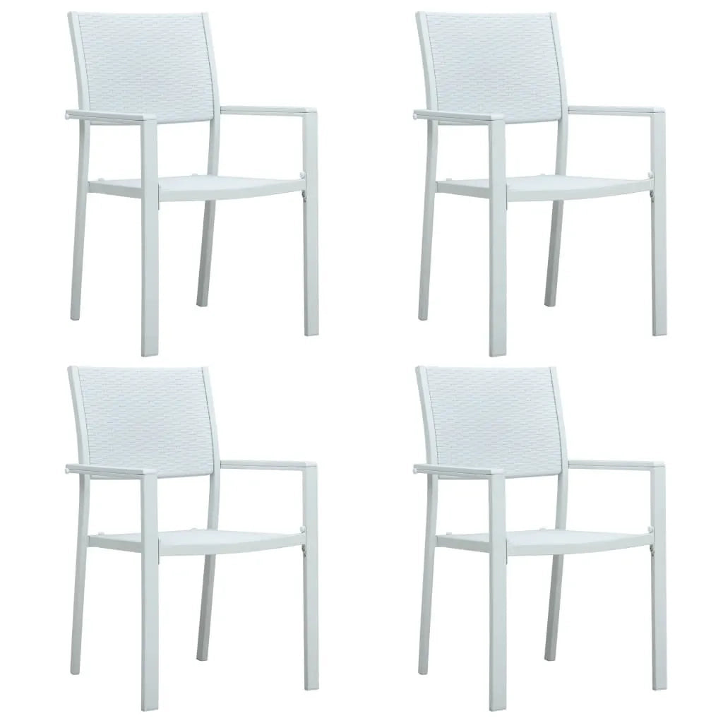 Set Mobili da Pranzo per Giardino 5 pz Bianco 3099271