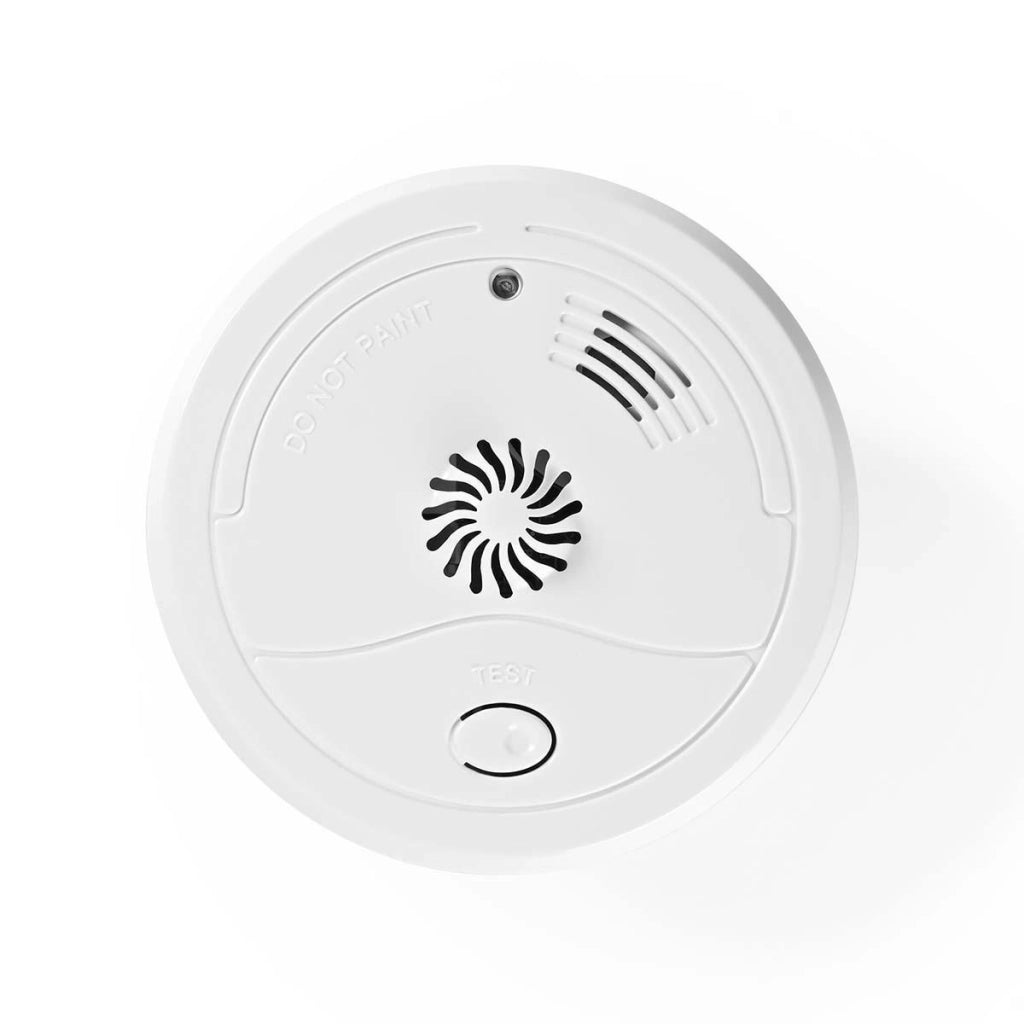 Rilevatore di Calore con Allarme 85dB Pulsante Test EN54 Batteria 9V 6LR61 Bianco Nedis