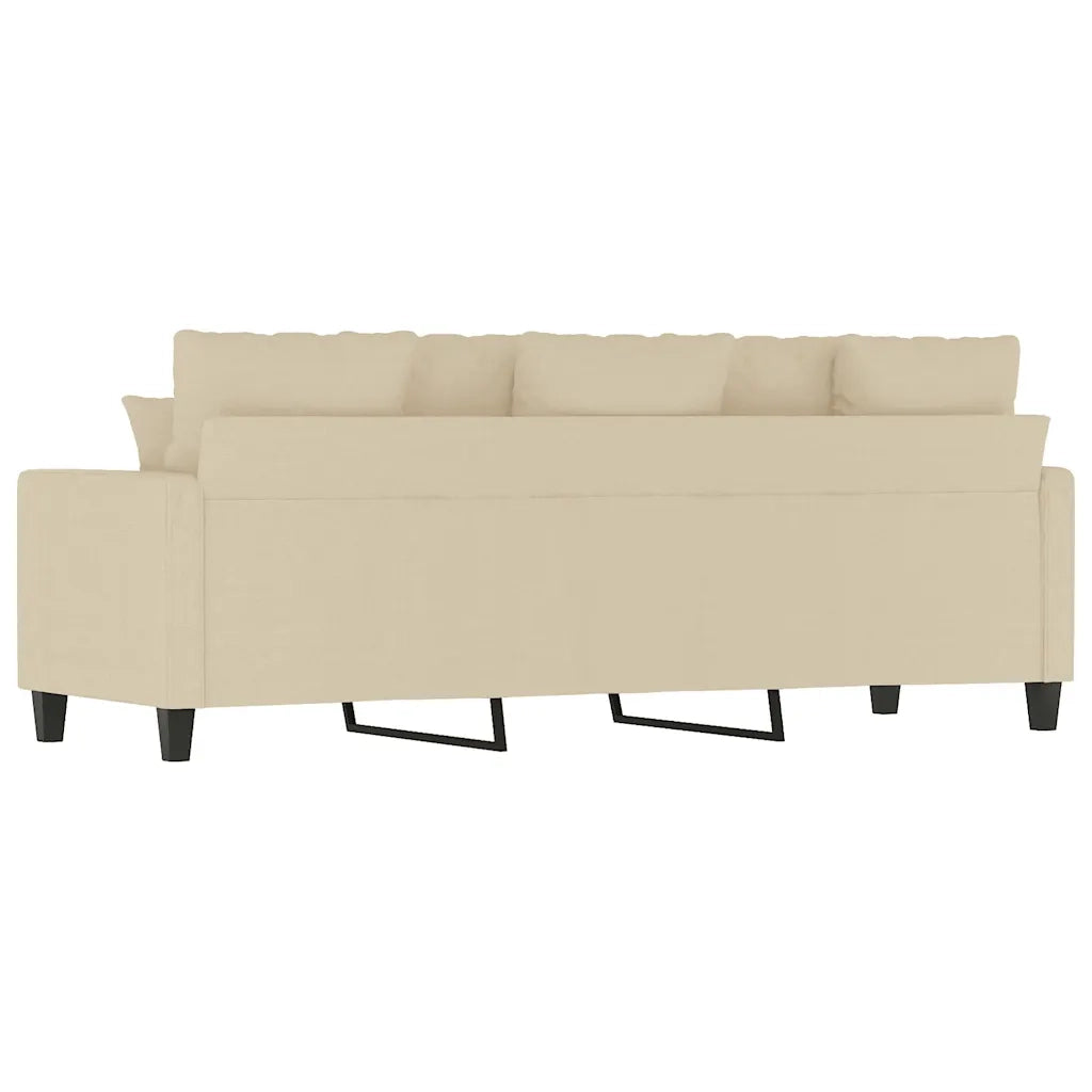 Divano a 3 Posti Crema 180 cm in Tessuto 359277