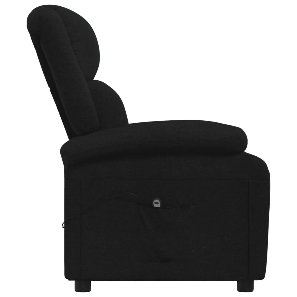 Poltrona Elettrica Reclinabile Nera in Tessuto 3098355
